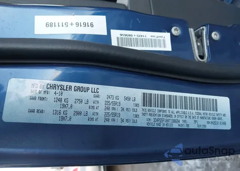 2010 Dodge Journey Sxt from USA, damaged, VIN 3D4PG5FV0AT180694